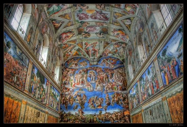 The famous Sistine Chapel in Rome, Italy