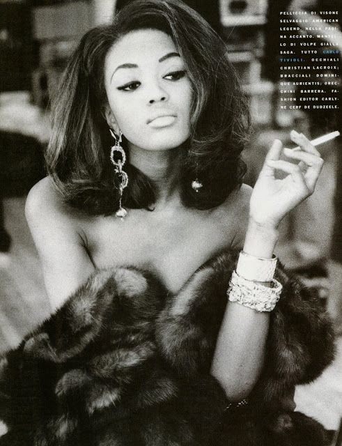 NAOMI CAMPBELL Italian Vogue Editorial September 1990 Photos: Patrick Demarchelier