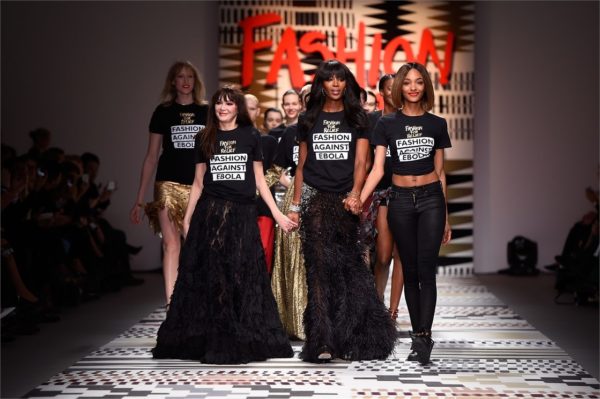 Naomi walks the catwalk to raise money to figt the deadly Ebola virus